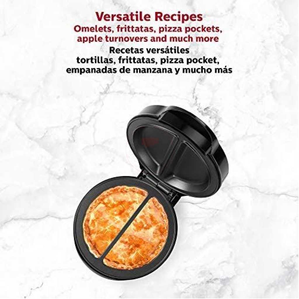 2 Section Stainless steel Non-Stick Omelet & Frittata Maker - Black