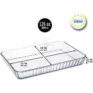 Borcam Rectangle Bakeware Casserole Dish With Heat Resistant Oven Microwave Safety – Clear Bakeware Sets TilyExpress