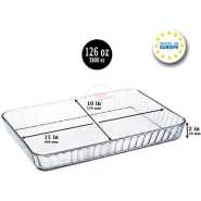 Borcam Rectangle Bakeware Casserole Dish With Heat Resistant Oven Microwave Safety - Clear