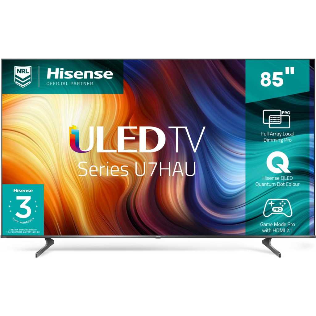 Hisense 85-Inch ULED Smart TV; Premium Quantum Dot 4K UHD Smart 75U7H - Black