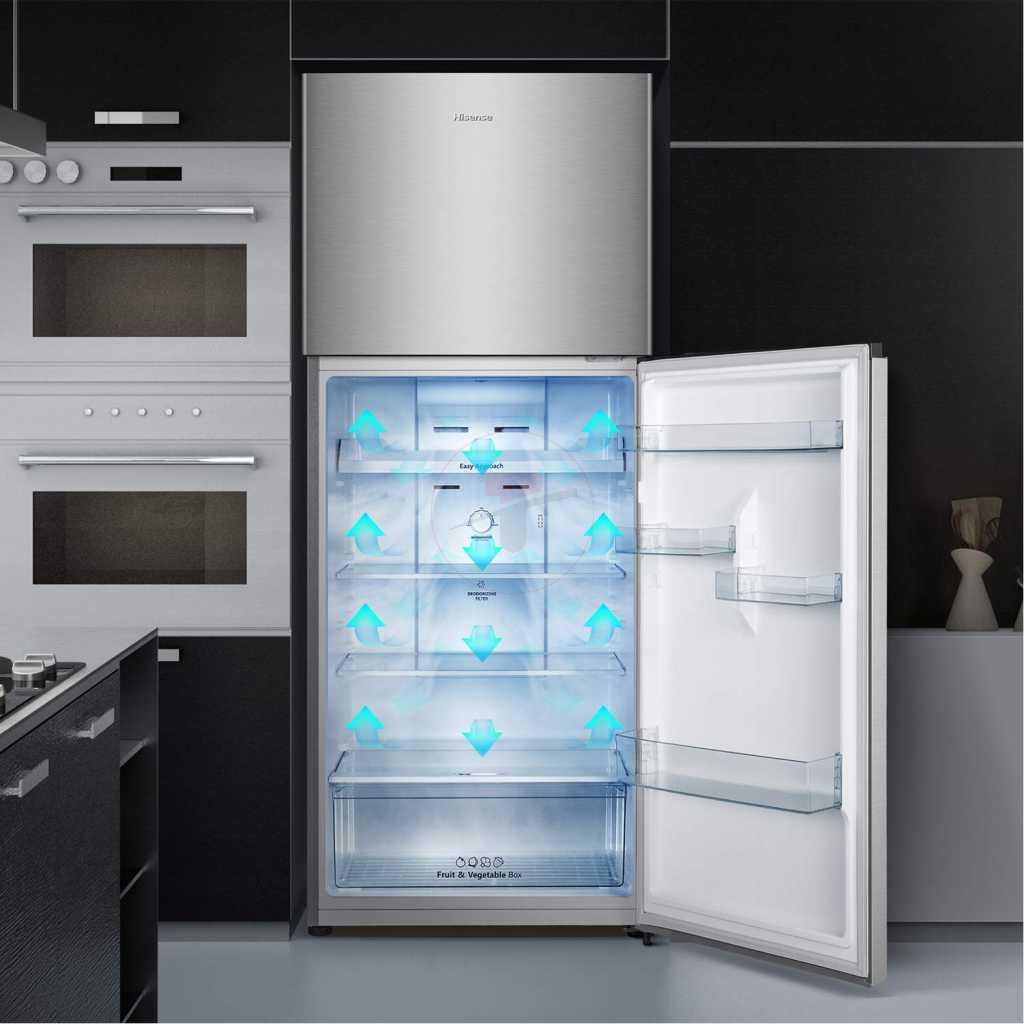 Hisense 599L Fridge RT599N4ASU; Double Door Frost Free Top Mount Freezer Refrigerator - Silver