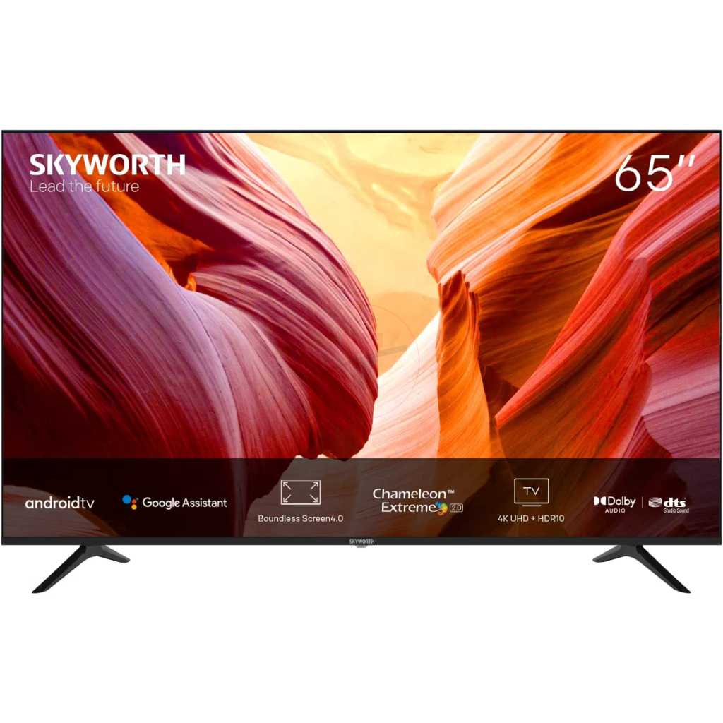 Skyworth 65-Inch TV 65SUC9300; UHD 4K Android Smart, Bluetooth, HDMI, USB,  HDR10, Chromecast Built-in, VGA, WiFi, Game Mode, Google Assistant With  Inbuilt Free To Air Decoder - Black - TilyExpress Uganda