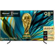 Hisense 98-Inch ULED TV; Quantum Dot 4K QLED Smart VIDAA, USB, Ethernet, WiFi, HDMI, Dolby Vision IQ, Game Mode Pro, Full Array Local Dimming, Inbuilt Free To Air Decoder - Black