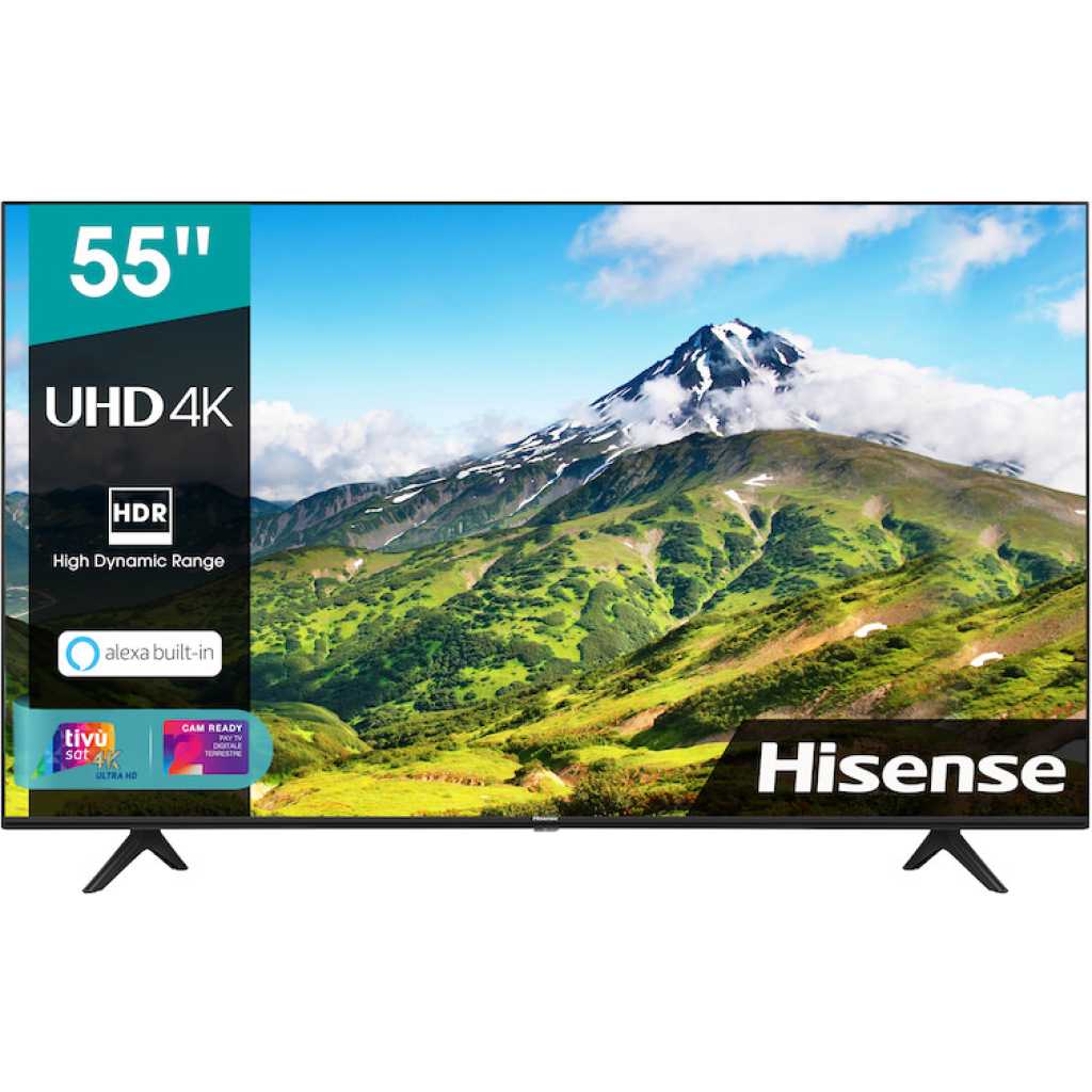 Hisense 55 - Inch 4K UHD Smart TV 55A7H Google TV, A7 Series, with Dolby Vision HDR, DTS Virtual X, Youtube, Netflix, Disney +, Freeview Play and Alexa Built-in, Bluetooth and WiFi - Black
