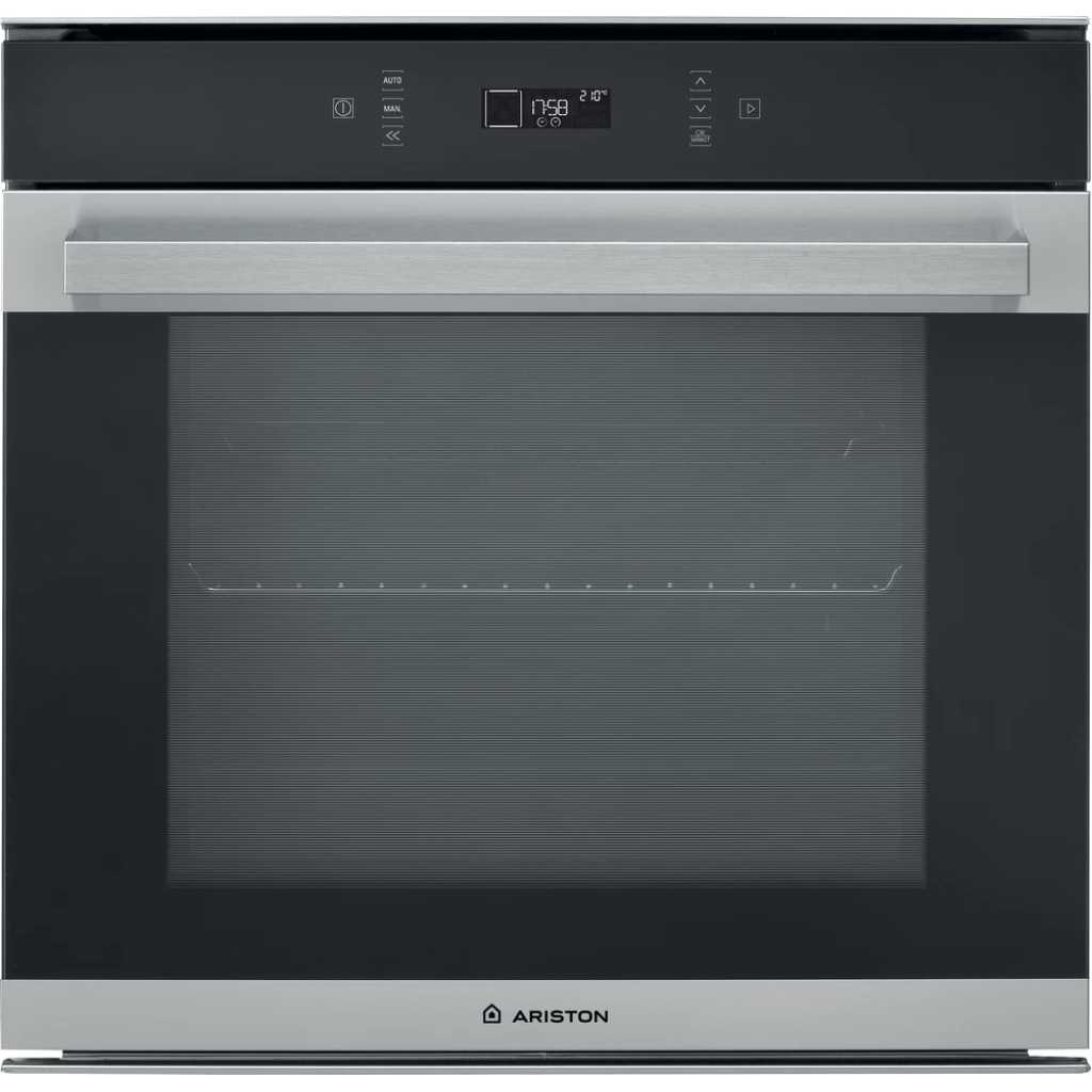 Ariston 73-Litres 60cm Built-in Electric Oven FI7 871 SP IX A; Digital Display, Touch Control, Oven Fan, Multifunction Electric Oven - Silver