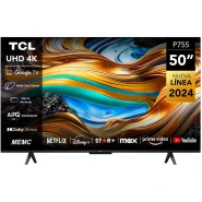TCL 50 - Inch UHD 4K HDR Google TV; 50P755, Smart Android LED TV, Bluetooth, Youtube, Netflix, Prime Video, Google Play, Chromecast Built-In, With Inbuilt Free To Air Decoder - Black