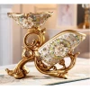 Wine Bottle Holder Floral Vintage Resin Home Decor Glass Stand Rack Bar- Gold.