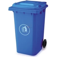 Outdoor 240L Plastic Waste Bin, Dustbin - Heavy Duty Garbage Bin Blue