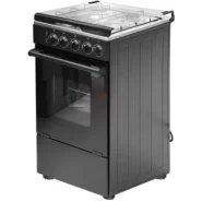 Blueflame Spark Cooker 50*50 3 Gas Burners +1 Electric Hot Plate P5031E-B, Auto Ignition, Electric Oven - Black