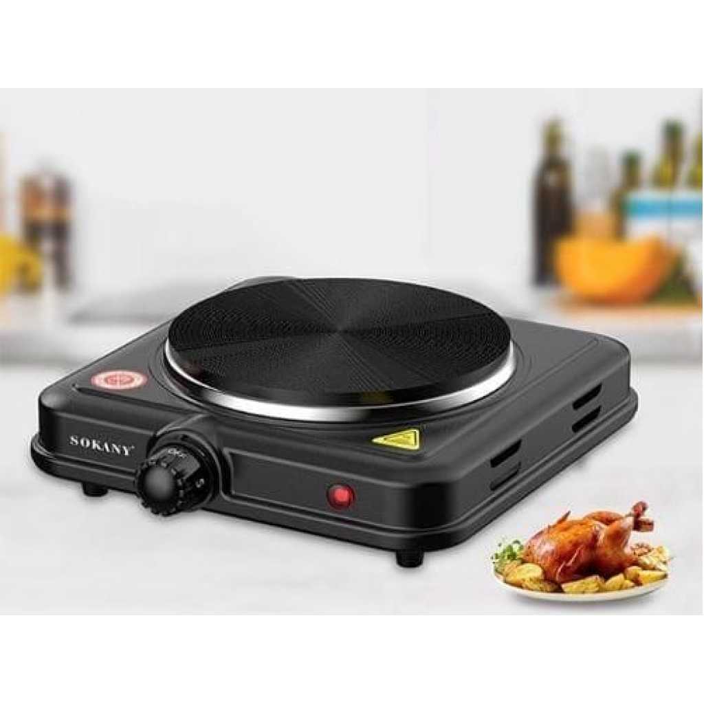 Sokany Eye Flat Single Electric Stove High Fire Power 5 Gear Temperature Adjustment Hot Plate Cooker- Black.