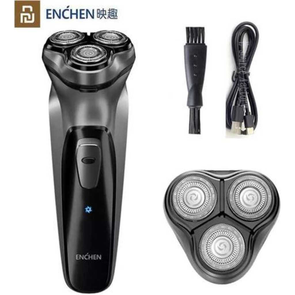 ENCHEN Black Stones3 Waterproof Beard Trimmer Shaver - Black, Silver