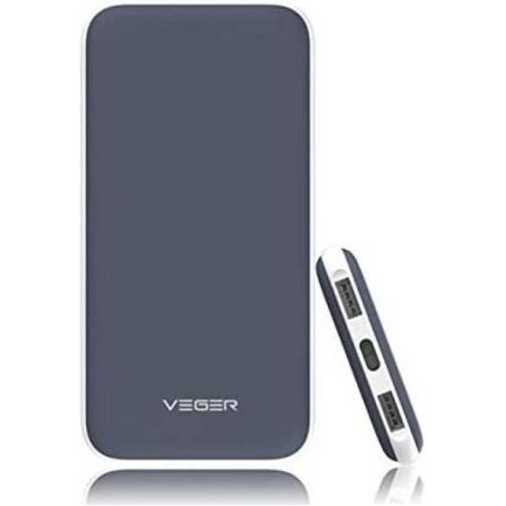 VEGER V11 Power Bank 25000mAh 2 USB Output PD Fasting - Black