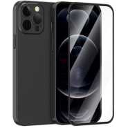 iPhone 13 Pro Max (6.7") Green 360° Carcasa Privacy Pro Glass + PC Case - Black