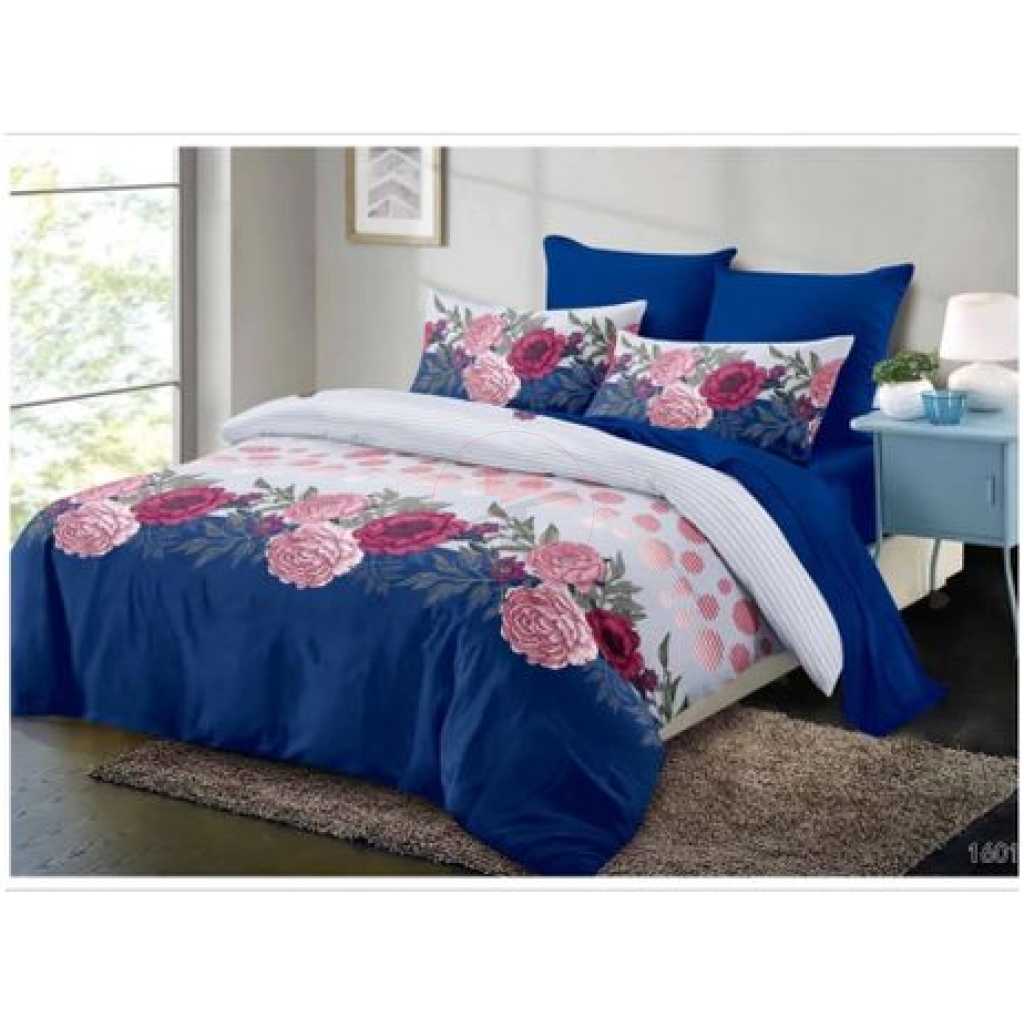 6*6 Bedcover,1Bedsheet & 2Pillowcases - Multicoloured