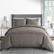 Paisley Dark Grey Duvet Cover Set - Grey