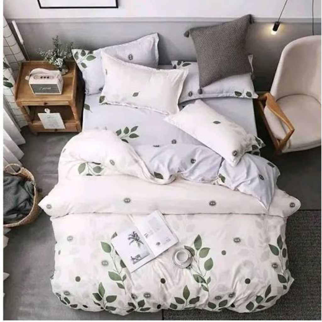 5*6 Duvet 4Pc Set Double Faced 1Bedsheet&2 Pillow Cases - Multicolor