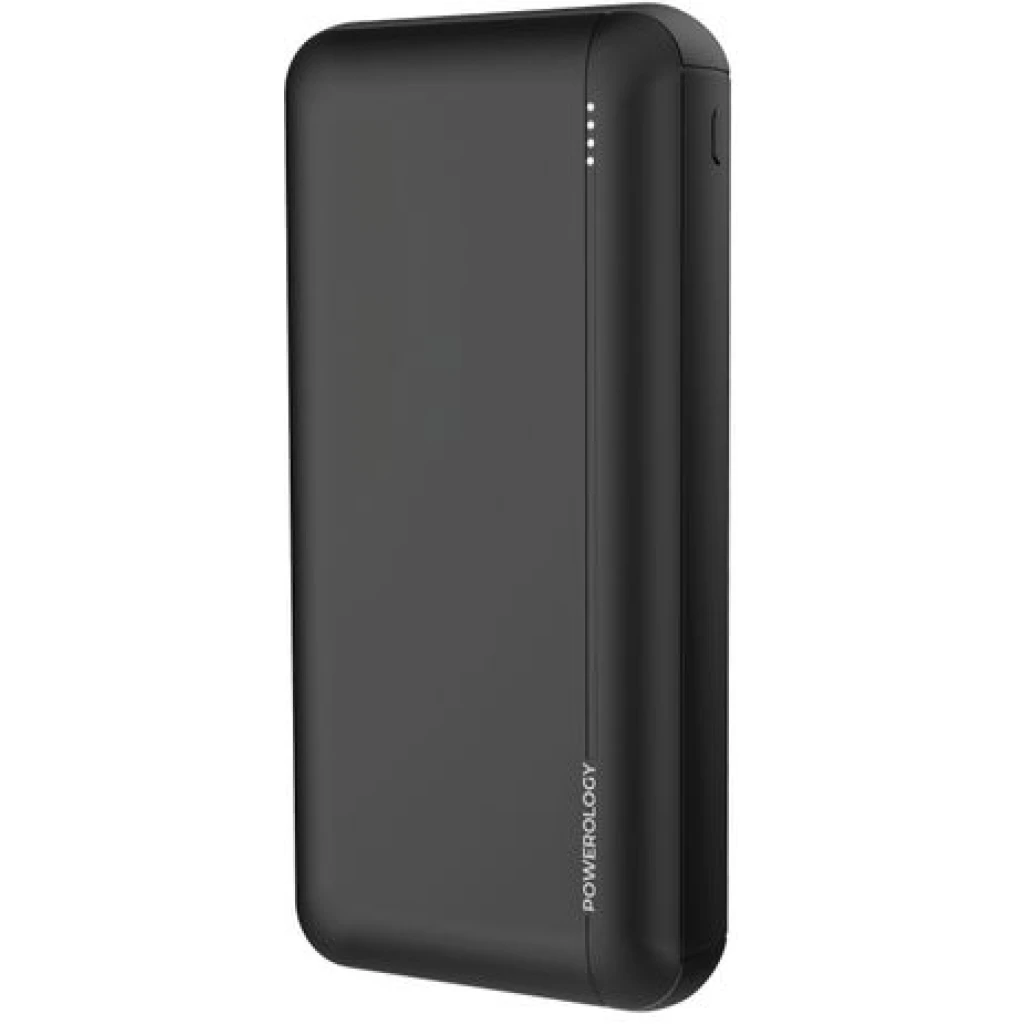 Powerology 20000mAh Power Bank 20W PD & QC3 USB-C - Black