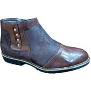 Men's Faux Leather Boots - Brown,Black,Grey