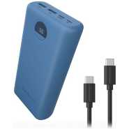 30000mAh Powerology Laptop Power Bank 45W PD & QC3 USB-C - BLUE