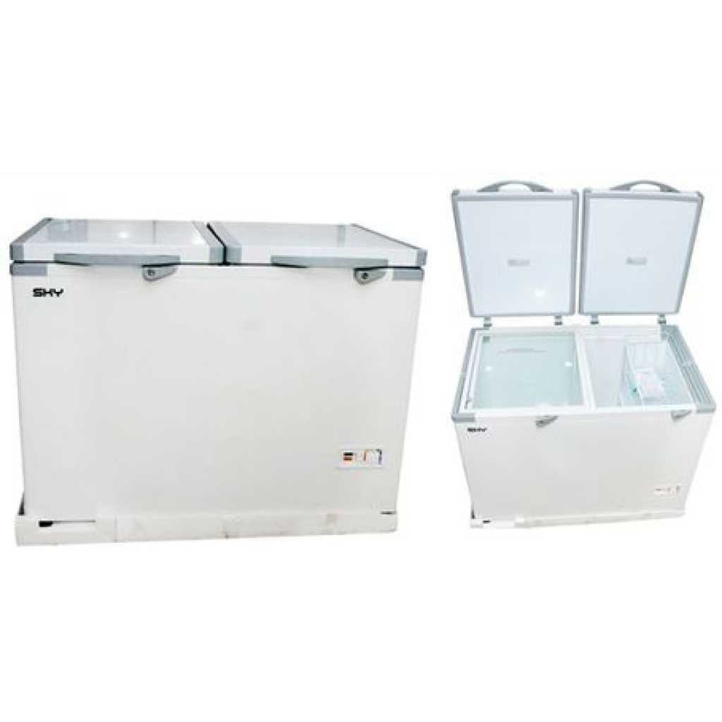 Sky 420 Liter Chest Freezer 42-Double Door -White