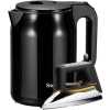 Saachi Bundle Of Flat Iron- Silver & 1.8L Electric Kettle - Black