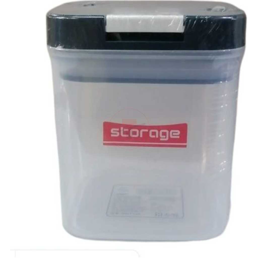730ml Square Plastic Transparent Storage Box Tin Containers Organizer - Clear