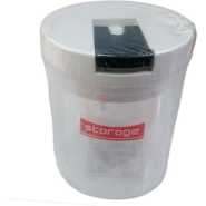 500ml Round Plastic Transparent Storage Box Tin Containers Organizer - Clear