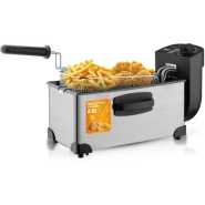RAF 3.5 Litres Electric Stainless Steel Single Deep Fryer 2000W - Silver & Black