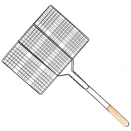 Barbecue Grilling Basket Grill BBQ Net Steak Meat Fish Veg Mesh Holder- Multi-colour