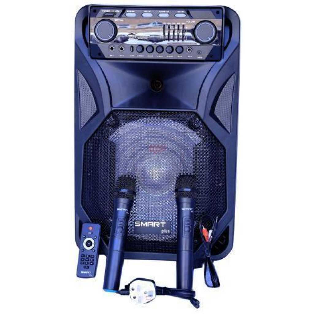 Smart Plus Hi-fi 12" Amplified Public Address Speaker Rechargeable - Black