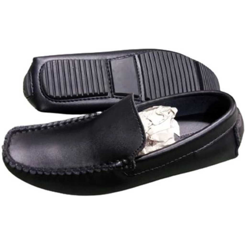 Men's Designer Mocassin Shoes - Black