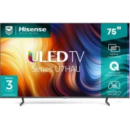 Hisense 75-Inch TV; ULED Premium Quantum Dot 4K UHD Smart, Youtube, Netflix Bluetooth, USB, HDMI, Ethernet, Inbuilt Digital Reciver  - Black (3YRs WRTY)