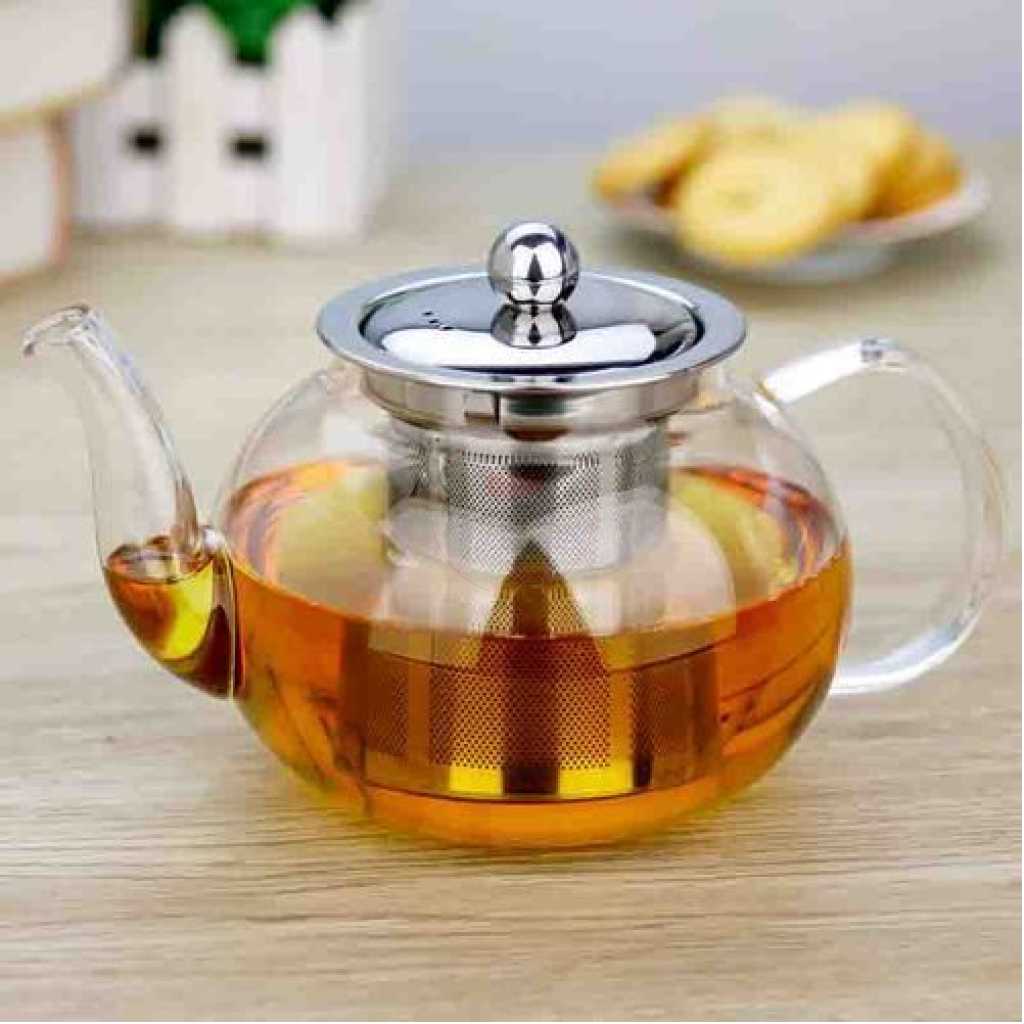 600 ml Glass Kettle/Teapot With Infuser - Colorless