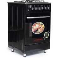 Sano 55X55 3 Gas 1 Electric Cooker; Electric Oven & Grill, Rotisserie, Auto Ignition, Timer, 2 Oven Trays – Black Combo Cookers TilyExpress