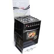 Sano 60X60 Full Gas Cooker With Electric Oven & Grill, Rotisserie, Auto Ignition, Oven Lamp, Timer - Black