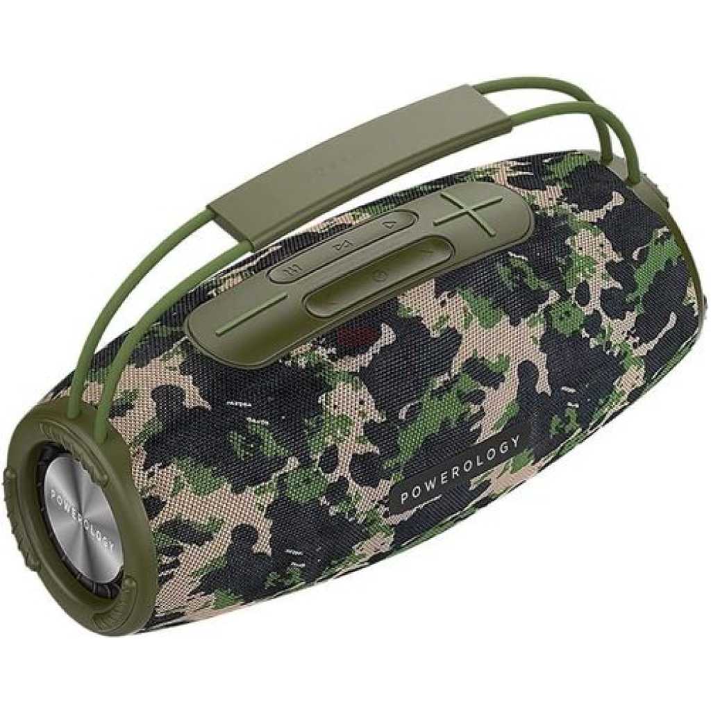 Powerology Phantom Boombox Bluetooth Speaker - Camouflager Green