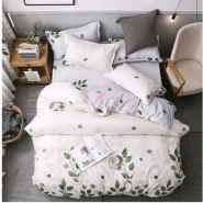 Duvet 4 Piece Set 1 Bedsheet & 2 Pillow Cases-Multicolour