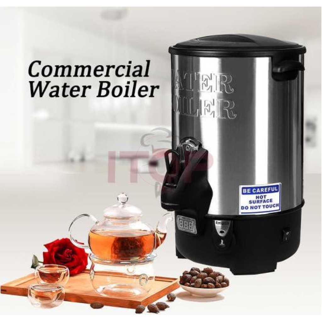 Saachi 16 Litre Commercial Hot Water Boiler Tea Urn - Black,Silver