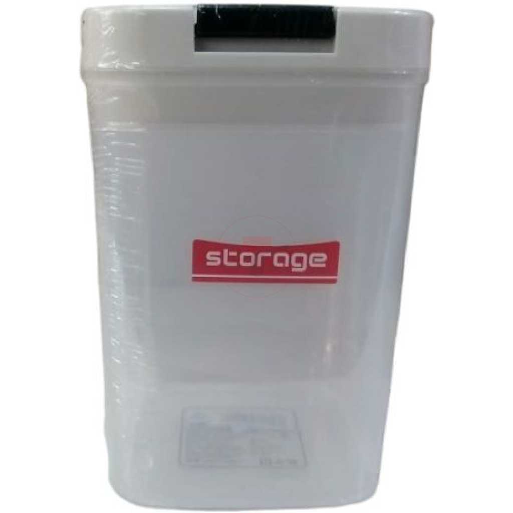 960ml Plastic Square Transparent Storage Box Tin Containers Organizer - Clear