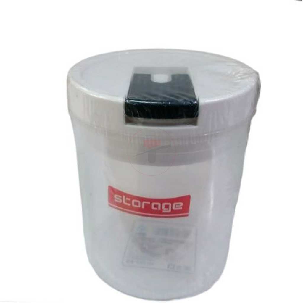 500ml Round Plastic Transparent Storage Box Tin Containers Organizer - Clear