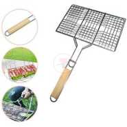 Barbecue Grilling Basket Grill BBQ Net Steak Meat Fish Veg Mesh Holder- Multi-colour