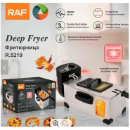 RAF 3.5 Litres Electric Stainless Steel Single Deep Fryer 2000W - Silver & Black