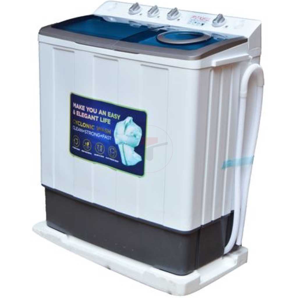 Pixel 9.5 Kg Twin Tub Washing Machine (Wash & Dry) - White