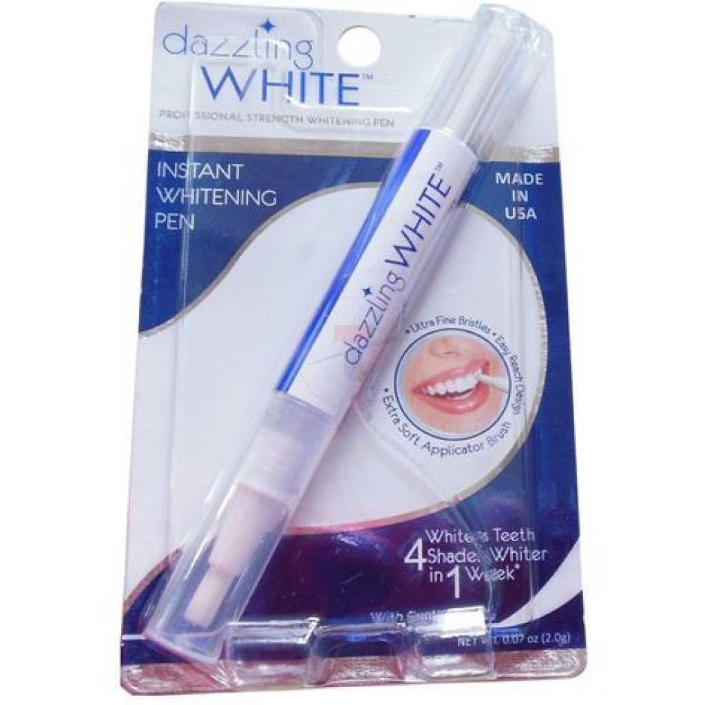 Dazzling White Instant Teeth Whitening Pen, 4 Shades Whiter in a Week- White.