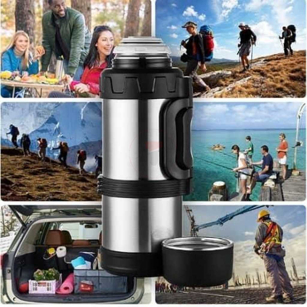 5 L Large Thermos Bottle Stainless Steel Double Walls Vacuum Insulated Tea Flask Great for Outdoors,Sports,Camping,Travel -Multicolor.