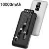 Aldeepo Fast Charging Power Bank For Charging 4 Devices At Once 10000mAh-Black/White