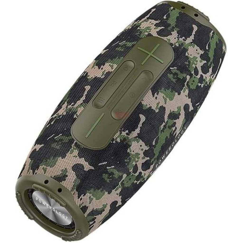 Powerology Phantom Boombox Bluetooth Speaker - Camouflager Green