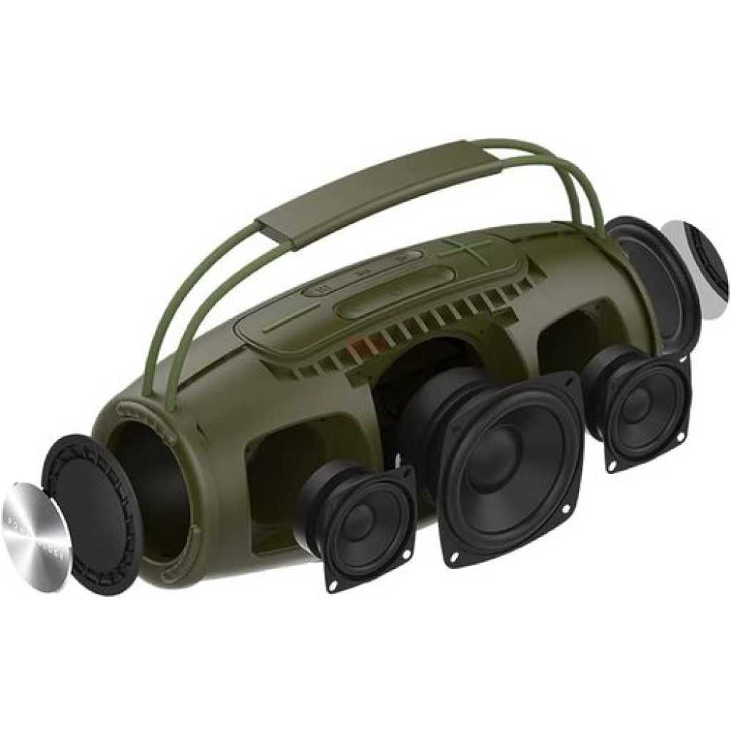 Powerology Phantom Boombox Bluetooth Speaker - Camouflager Green