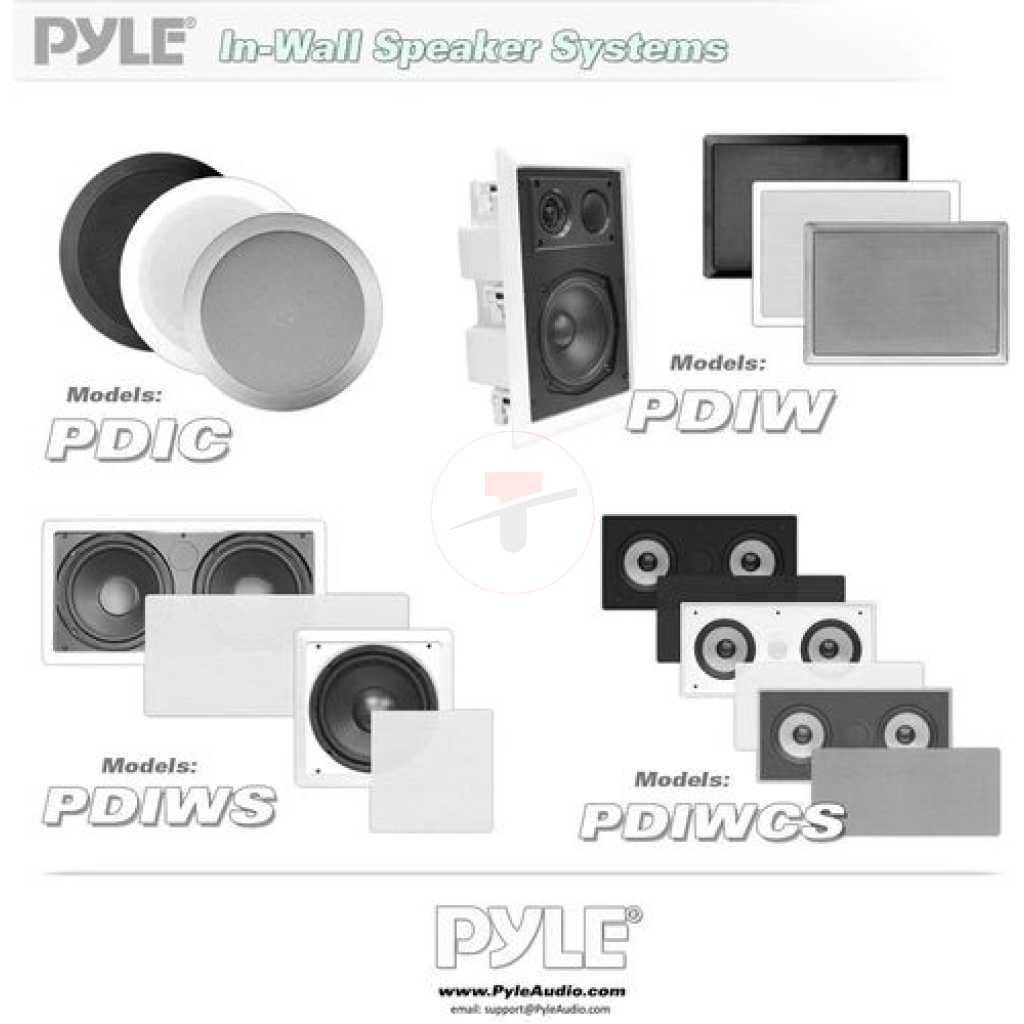 Pylepro Pyle Pair- 6.5” In-Wall/In-Ceiling Midbass Speakers 2-Way Woofer Speaker System Directable 1” Titanium Dome Tweeter Flush Mount Design w/ 65Hz – 22kHz Frequency Response 250 Watts Peak – White