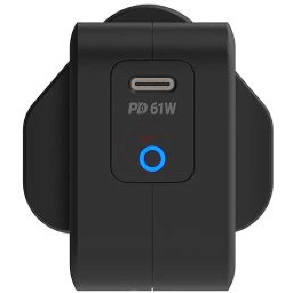 Power Powerology Ultra-Compact 61W PD Chargers - Type C - Black